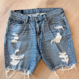 Abercrombie Men’s Distressed Jean Shorts 7”
